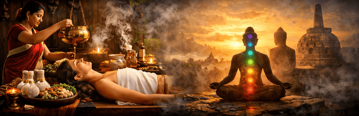 Herbal steam and Sweda therapy